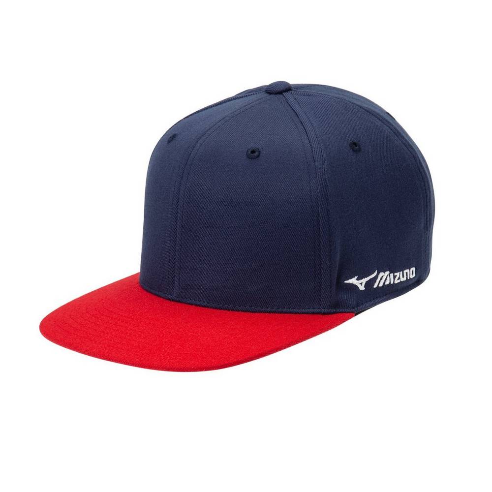 Mizuno Team Snapback Női Kalapok Sötétkék/Piros GIH835046